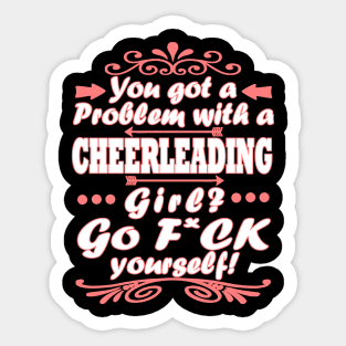 Cheerleader Pompoms Squads Sport Gift Sticker